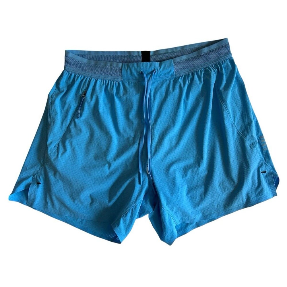 LSKD Accelerate 3" High Rise Running Shorts Womens Large Blue 2 In 1 Lined